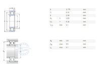 R144 ZZ Mini Sabit bilyalı rulman Boyut 3.175x6.35x2.799mm Açık RI418