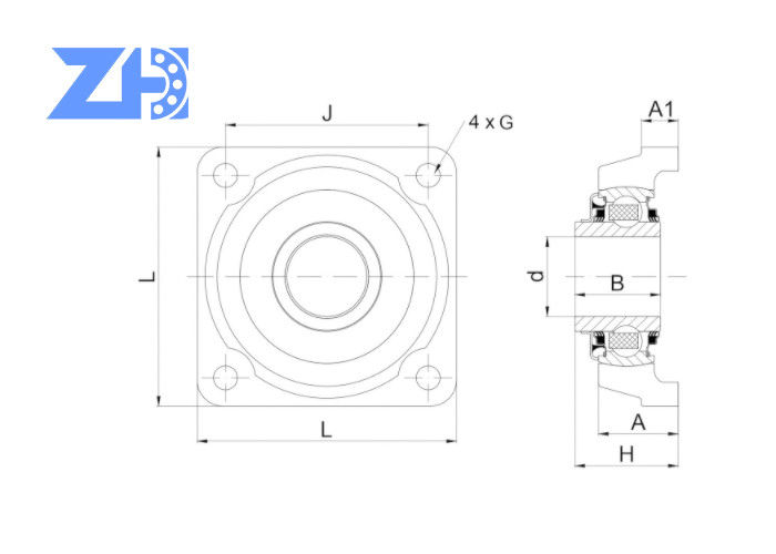 SLMS 308 MR 3L - CE066 CE066 Yastık Bilyalı Rulman Üniteleri Silindirik Delikli Tip