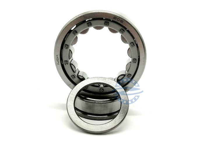 P6 Silindirik Makaralı Rulman NU NJ 206 GCR15 Çift Sıralı Pirinç Kafesli 30 * 62 * 16mm