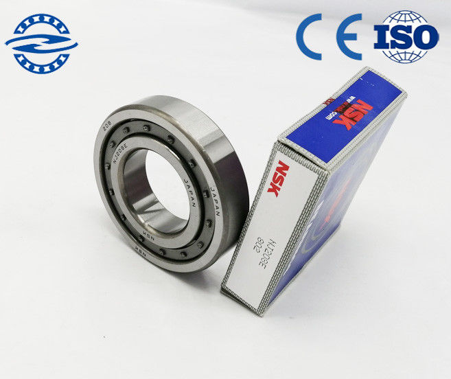 NJ208E Silindirik Makaralı Rulman İnşaat Makineleri için 40 * 80 * 18mm