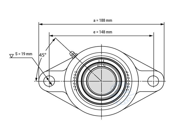 Gövde boyutu 40 * 45 * 50mm ile İletim Sistemi P6 UCFL209 Yastık Bilyalı Rulman
