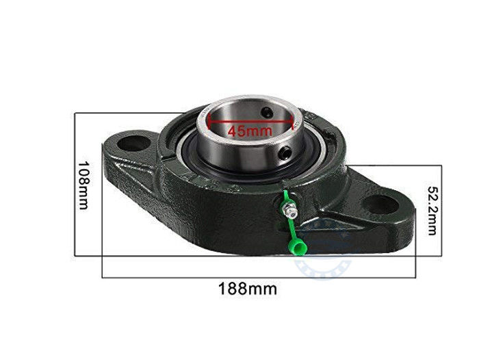 Gövde boyutu 40 * 45 * 50mm ile İletim Sistemi P6 UCFL209 Yastık Bilyalı Rulman