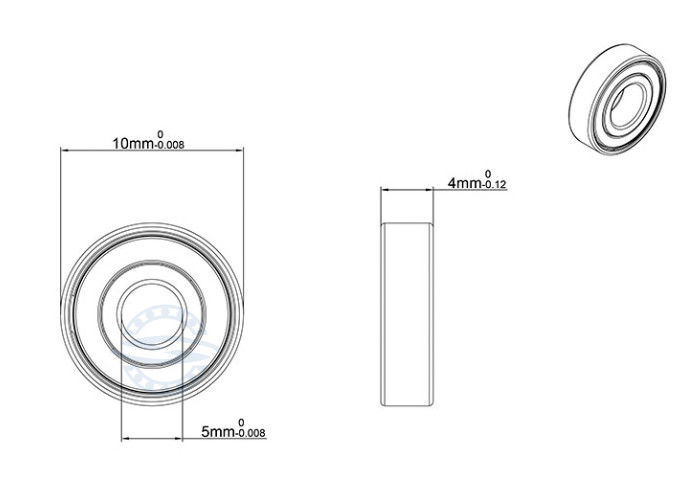 MR105ZZ Sabit Bilyalı Rulman Boyutu 5 X 10 X 4 mm Paslanmaz Çelik Otomotiv